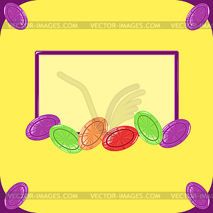 Frame with candy - vector clip art