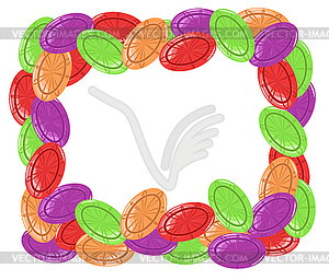 Frame of candy - vector clip art