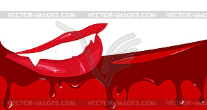 Vampire smile - vector image