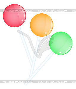 Три леденцы - изображение в векторном виде