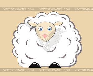 Sheep - color vector clipart