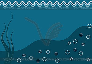 Sea bottom - vector image