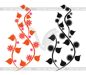 Abstract floral design - vector clip art