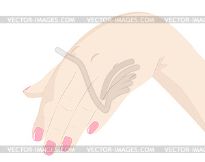 Woman`s hand - vector clipart