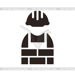 Construction worker icon - vector image