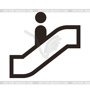 Escalator icon - vector image