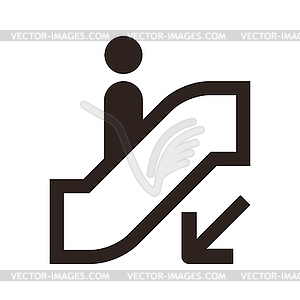 Escalator icon - vector clipart