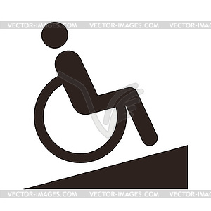 Disabled sign - Facilities for disabled - vector clip art