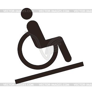 Disabled sign - Facilities for disabled - vector clip art