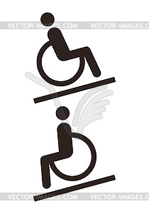 Disabled sign - Facilities for disabled - royalty-free vector clipart