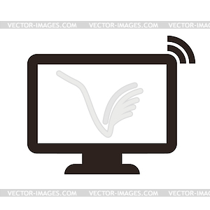 Computer monitor symbol - vector clipart