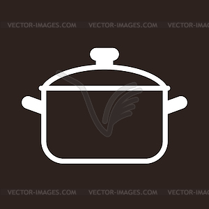 Cooking pot symbol - vector clipart