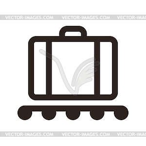 Baggage claim - travel icon - vector clipart