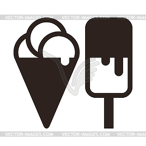 Ice cream symbol - vector image