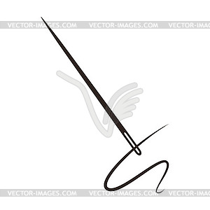 Needle with thread - vector clipart