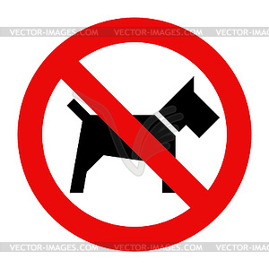 No dogs sign - vector clipart