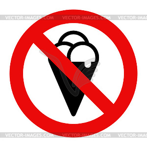 No eating sign - vector image