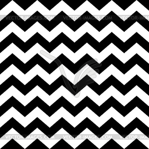 Seamless zig zag pattern in black and white - vector clipart