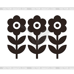 Flowers. Garden symbol - vector clipart