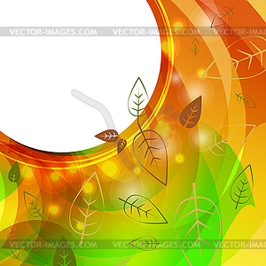 Abstract autumn background with leaves - vector clipart