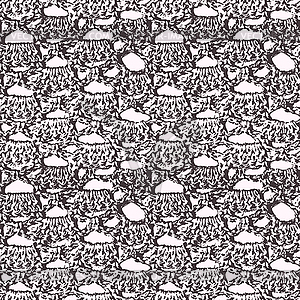 Tracery seamless pattern, crochet - vector clip art