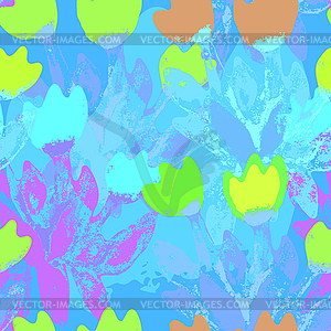 Seamless pattern watercolor bouquet tulips - vector clip art