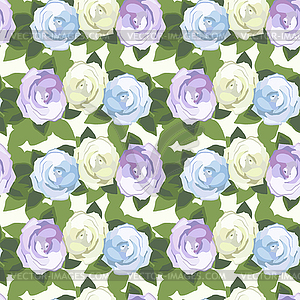 Decorative seamless pattern with roses - vector clip art