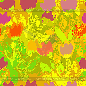 Seamless pattern watercolor bouquet Flowers - vector clipart