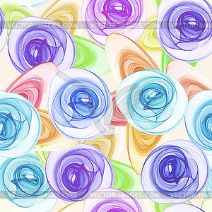 Decorative seamless pattern with stylized flowers - vector EPS clipart