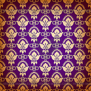 Seamless pattern with ethnic motifs - vector image