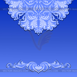 Lace pattern with shadow - royalty-free vector clipart