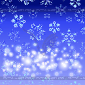 Seamless with snowflakes - vector image