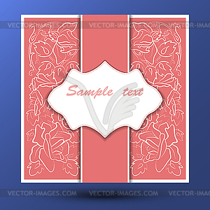 Elegant frame with ornament of roses - vector image