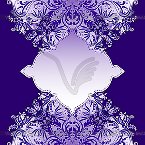 Elegant frame with ethnic ornament - vector clipart