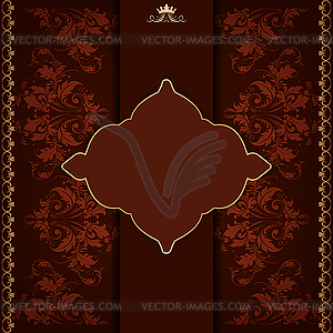 Royal кадр с дамасской украшения - клипарт в векторе / векторное изображение
