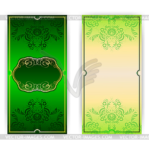 Vertical invitation card with frame - vector EPS clipart
