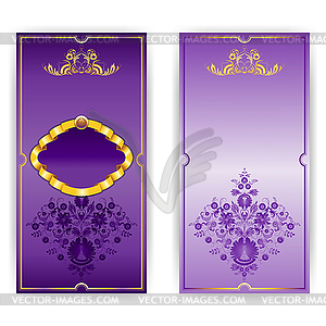 Royal invitation card with frame - vector image