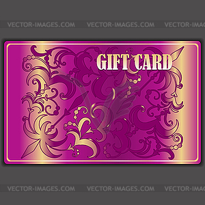 Gift coupon, gift card - vector image