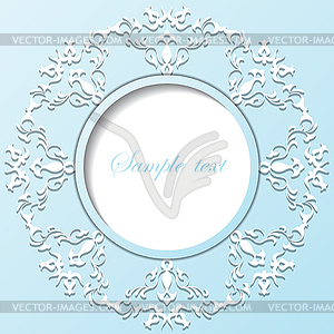 Vintage paper round frame - vector clip art