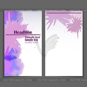 Abstract watercolor flyer template - vector clip art