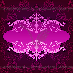 Royal frame with filigree ornament - vector image