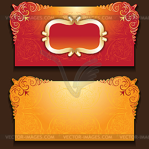 Royal invitation card with frame - vector image