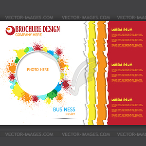 Horizontal presentation of business poster - vector clipart