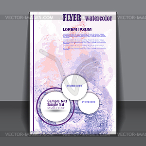 Vertical business flyer for design - vector image