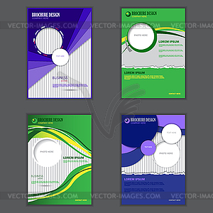 Set of presentation of business poster - vector image