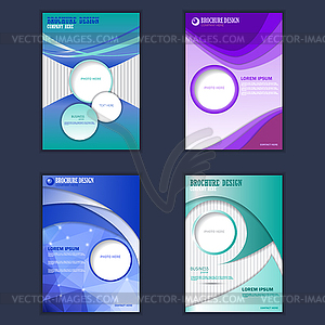 Set of presentation of business poster - vector image