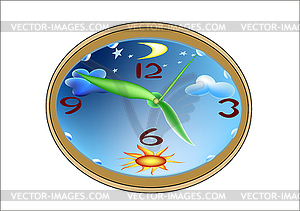 Watch for child`s room - vector image
