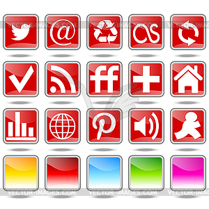 New set most popular icons - vector image