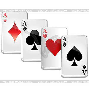 Four aces - vector image