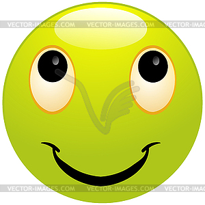 Smiley Face Button - vector clip art